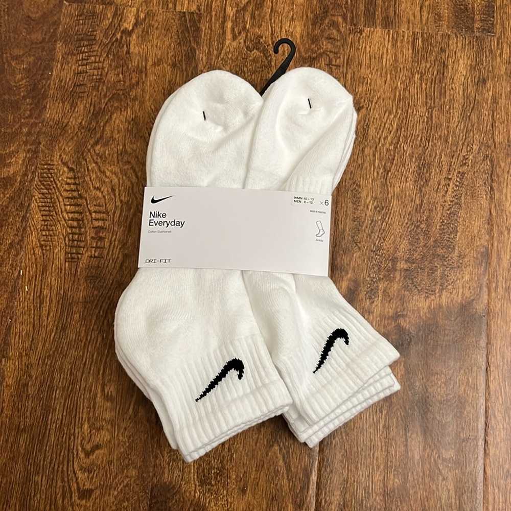 Nike Everyday Ankle Cotton Cushioned Socks 6 Pack